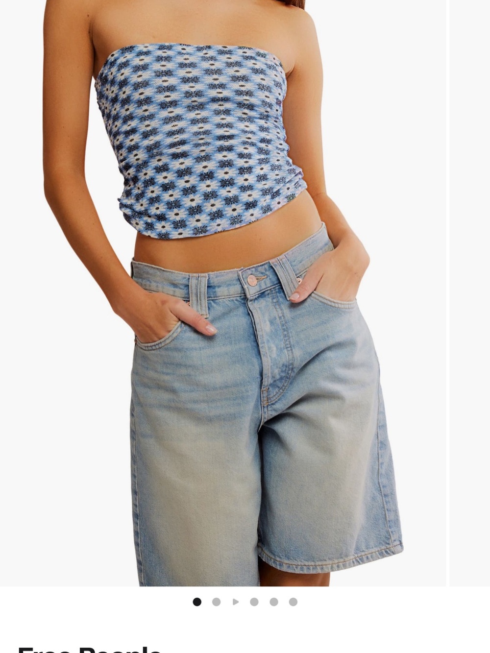 Free people strapless top size small
